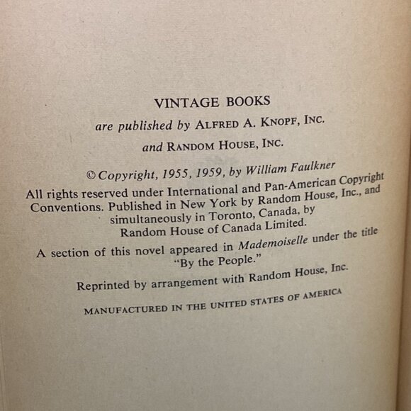 The Mansion & The Wild Palms by William Faulkner - Vintage Paperback Books‎ - Picture 6 of 6